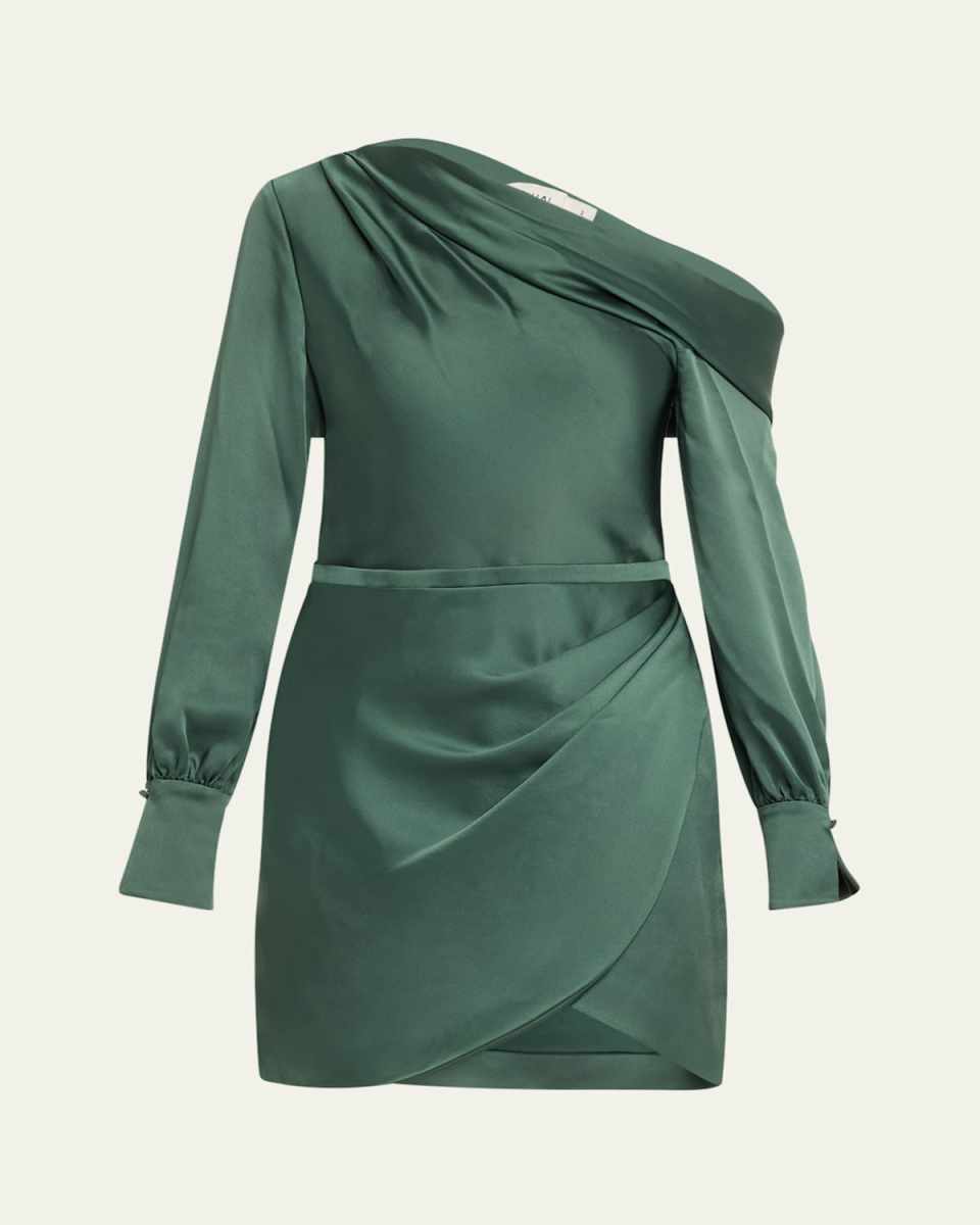 Cameron Draped One-Shoulder Mini Dress